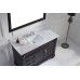 Victoria 48" Single Bathroom Vanity in Espresso with Marble Top and Square Sink with Brushed Nickel Faucet and Mirror - B07D3YPVVQ